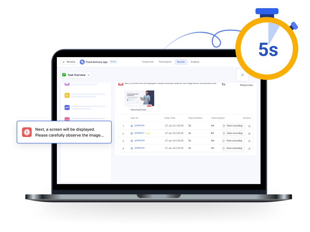 Five Second Testing 5 Five Second Test: Capture First Impressions & Improve UX | UXArmy