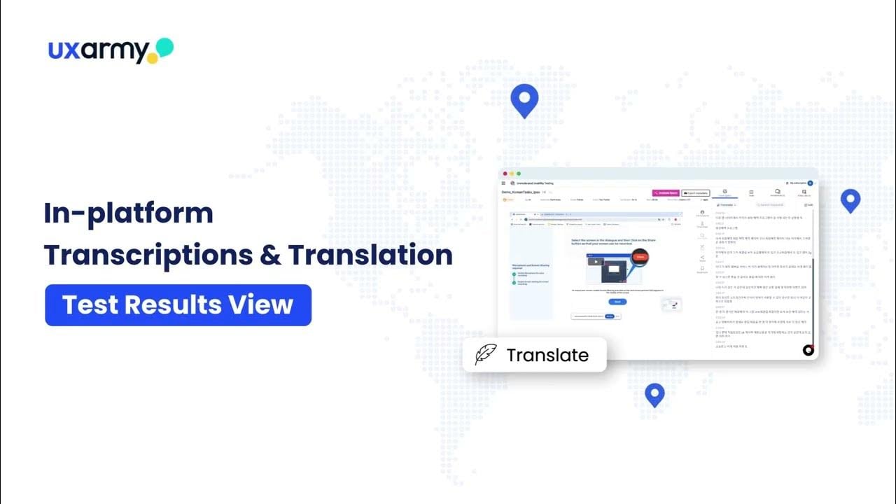 In platform Transcriptions Translation on UXArmy