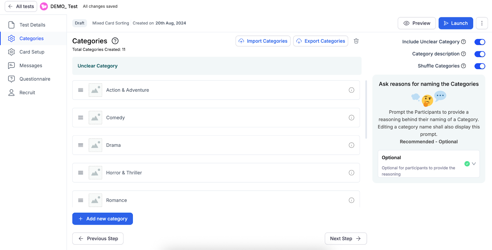 UX vs UI Design: Key Differences and How They Work Together (2025 Guide) 9 UX vs UI : A screenshot of setting up card sorting in UXArmy