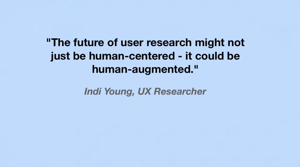 Quote from UX research leader for Synthetic Participants in UX Research: Hype or the Future.