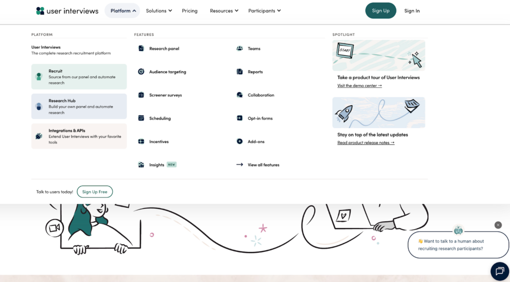 User interview product overview
